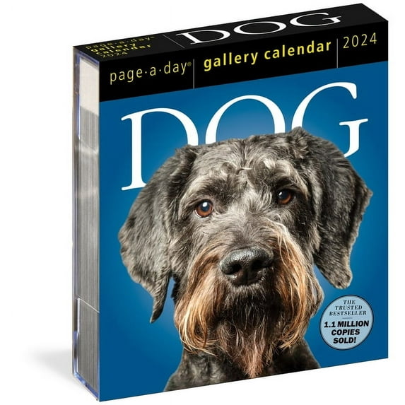 Workman Publishing Dog Page A Day Elegant Canine Celebration 2024 Desk Calendar, Multicolor, 8" x 6"