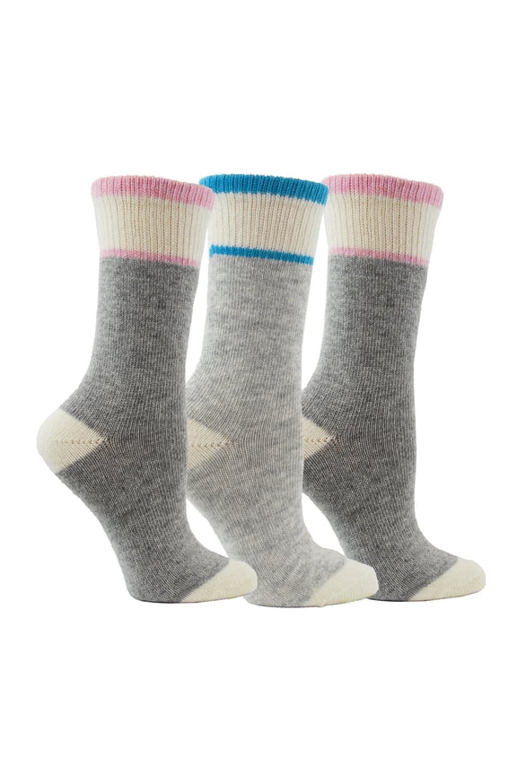 Lds 3pk Work Crew Grey Combo