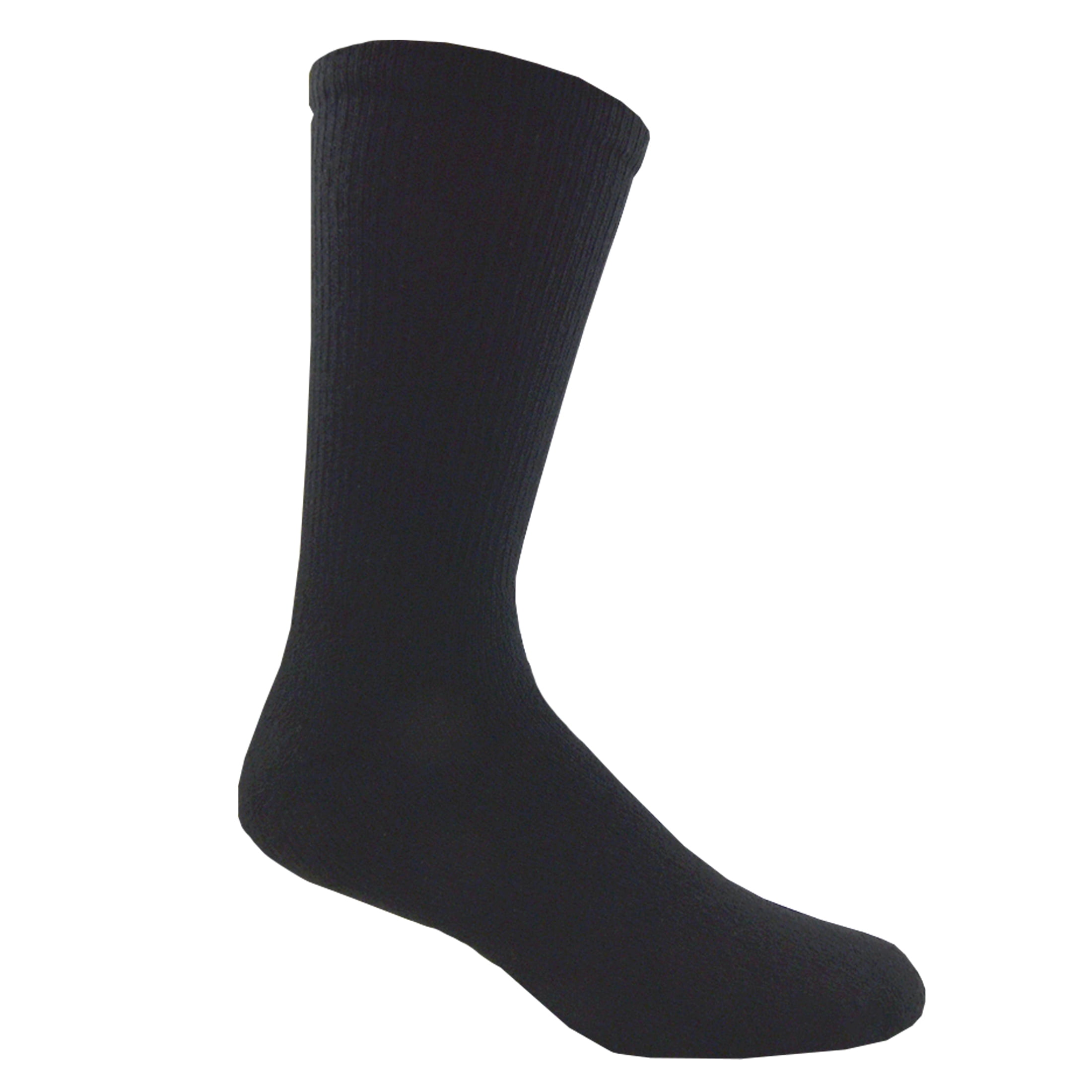Workmate Mens 6pk Crew Work Sock Black