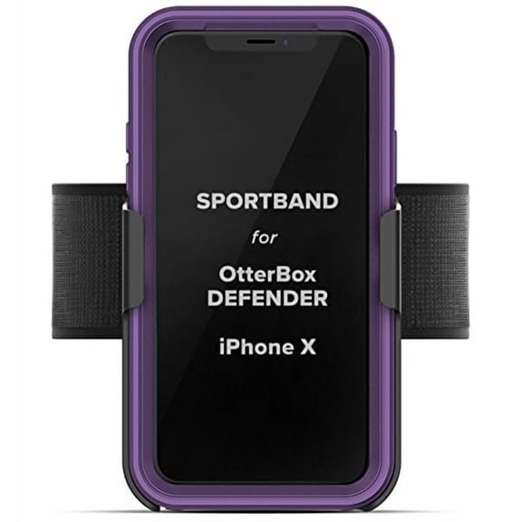 Workout Armband for Otterbox Defender Case, iPhone X (Encased) Adjustable Sports Band (Fits arm sizes XS-XXL) (case not