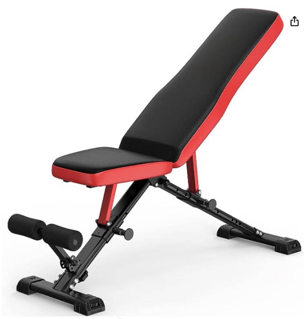 Workout Bench, Adjustable Weight Bench No Assembly Weight Bench for ...