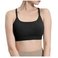 thumbnail image 1 of Workout Bra Women Pullover Bra Feature V-Neck Strapless Bra Style W-971 Black M, 1 of 6