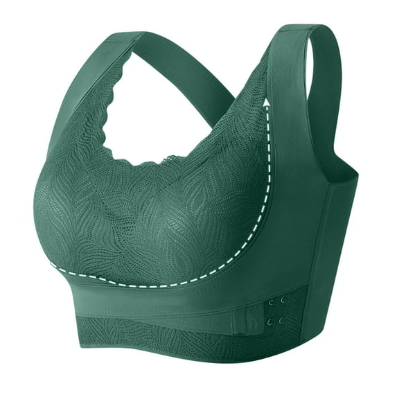 Workout Bras Full Coverage Women Yoga Bras Side Closure Design Wide Stripe U Neck Comfortable Wide Straps Gym Bras Lace Trim Everyday Bras for Women, 3X-Large