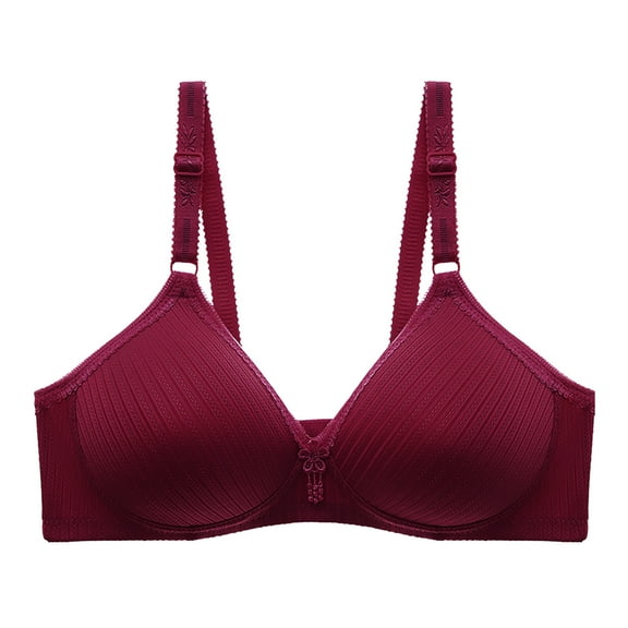 Workout Bras Women Full-Coverage Bra Feature V-Neck Strapless Bra Style W-521 Wine L