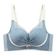 thumbnail image 1 of Workout Bras Women Full-Coverage Bra Feature V-Neck Wire-Free Bra Style W-391 Blue XL, 1 of 6