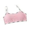 thumbnail image 1 of Workout Bras for Girl New Girl Solid Color Soft Comfortable Breathable Children Thin Style Student Bra Underwear Style B-59 Pinky M, 1 of 9
