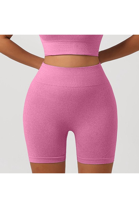 Workout Butt Lifting Shorts Women Seamless High Waist Scrunch Booty Gym Shorts for Yoga and Running 2026 Hot Pink M