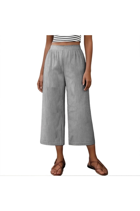 Workout Capri Leggings Pockets Multi Colored Linen Cropped Trousers Extra Large Patch Pocket Cropped Trousers Cropped Trousers
