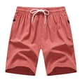 thumbnail image 1 of Workout Casual Mens Athletic Shorts Elastic Waist Lightweight Zipper Pockets Short Pants Fathers Gift S-5XL, 1 of 6