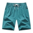 thumbnail image 1 of Workout Casual Mens Athletic Shorts Elastic Waist Lightweight Zipper Pockets Short Pants Fathers Gift S-5XL, 1 of 6
