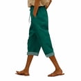 thumbnail image 1 of Workout Casual Pants for Women Linen Pants Summer Wide Leg Pants Elastic Waist Pants High Waisted Pants Casual Beach Trousers Pants Xxxl, 1 of 6