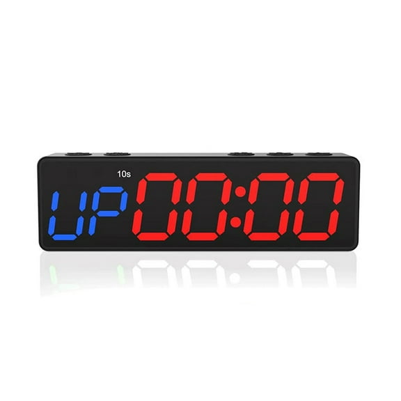 Workout Clock with Battery, Portable Mini Gym Timer Built-in Magnet for Home Gym, Programmable Countdown/Up