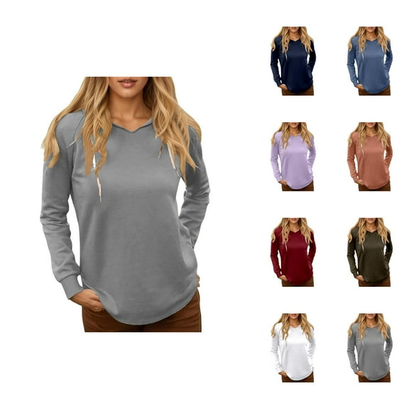 Workout Clothes for Women Solid Sweatshirt Women's Hoodies For Everyday Comfort Classic Pullover With Hood For Casual Outings Versatile Style For Fall And Winter Ideal Pairing With Jeans And Pants