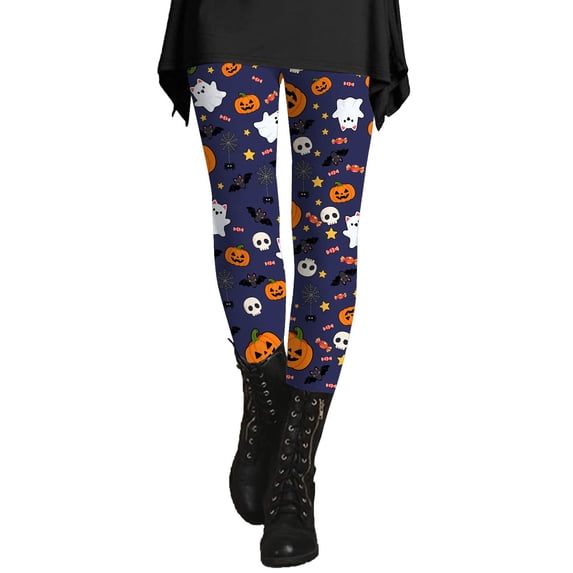 Workout Clothes for Women Graphic‑Print High‑Waist‑Stretchy 7/8‑Length Slim‑Fit Workout Pants Fitness Clothing XXL