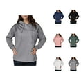 thumbnail image 1 of Workout Clothes for Women Women's Solid Sweatshirt Women's Casual Hooded Long Sleeve Knit Color Block Sweatshirt, 1 of 6