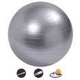 thumbnail image 1 of Workout Exercise Ball for Fitness, Yoga, Balance, Stability, or Birthing, Great as Yoga Ball Chair for Office or Exercise Gym Equipment for Home, Premium Non-Slip Design，silver，frosted-55cm,F43802, 1 of 5
