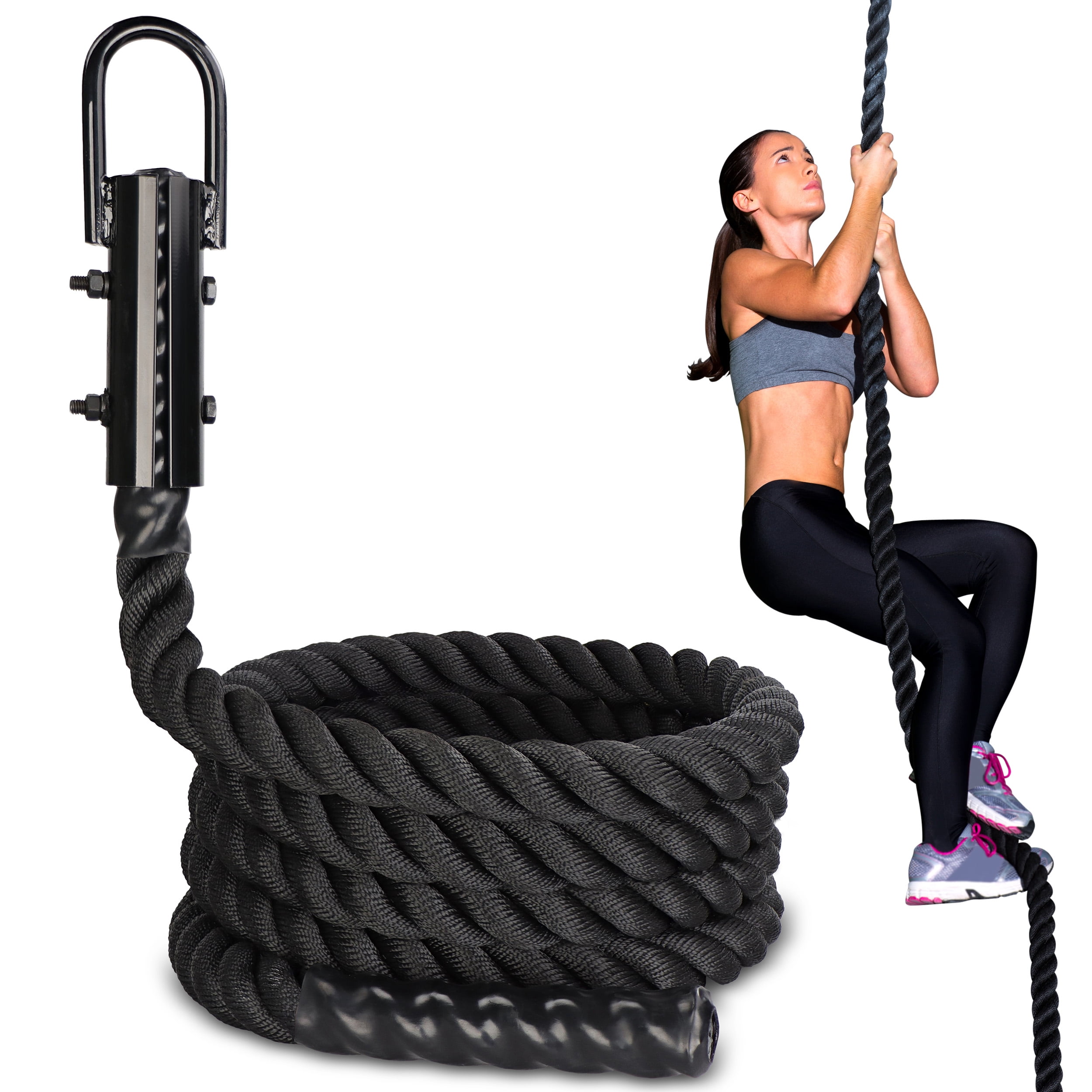 Workout Fitness Climbing Rope Gym Exercise Battle Rope 15 Ft in