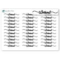 thumbnail image 1 of Workout Foiled Script Planner Stickers / Script Text / Health  Wellness / Sports / Habit Tracking / Bullet Journaling / Bujo / Essential Productivity Stickers, 1 of 9