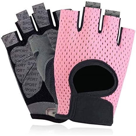 Workout Gloves, Breathable, Non-Slip, Silica Gel Grip, Exercise Gloves, Men and Women for Weightlifting,Yoga, Dumbbell, Bodybuilding, Sport, Black
