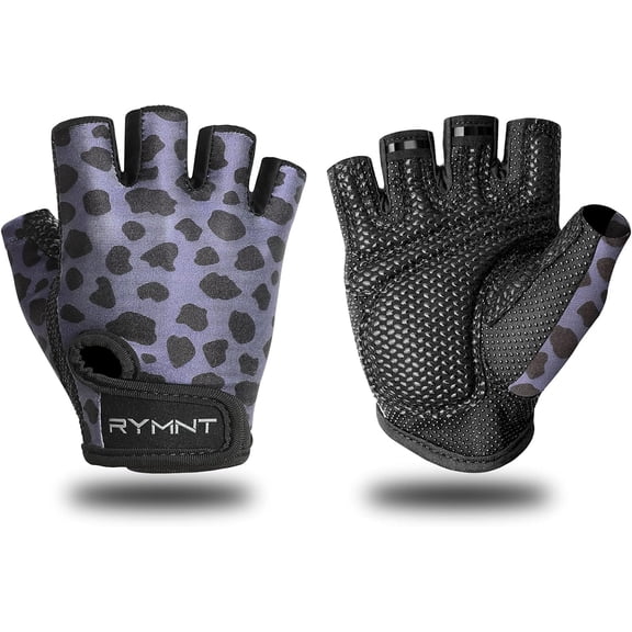 Workout Gloves for Women Men - Weight Lifting Gloves with Full Palm Protection & Extra  for Women Gym, Weightlifting, Weight Lift, Rowing, Exercise, , Cycling. Leopard-Medium