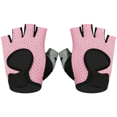 Workout Gloves for Women - Weight Lifting Gloves with Full Palm Protection & Extra Grip for Gym,Weightlifting,Fitness,Exercise,Training.Cycling,pink,M，G14838