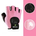 thumbnail image 1 of Workout Gloves for Men Women, Lightweight & Breathable Fingerless Weight Lifting Gloves, Gym Gloves for Weight Training Biking, Pink, L, 1 of 11