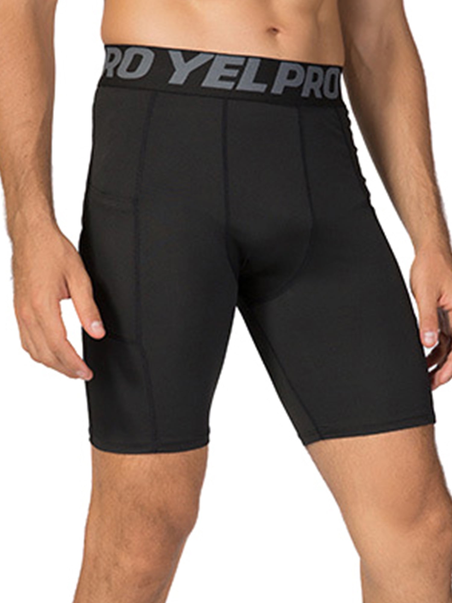 Workout Gym Compression Shorts for Men Sliding Spandex Athletic