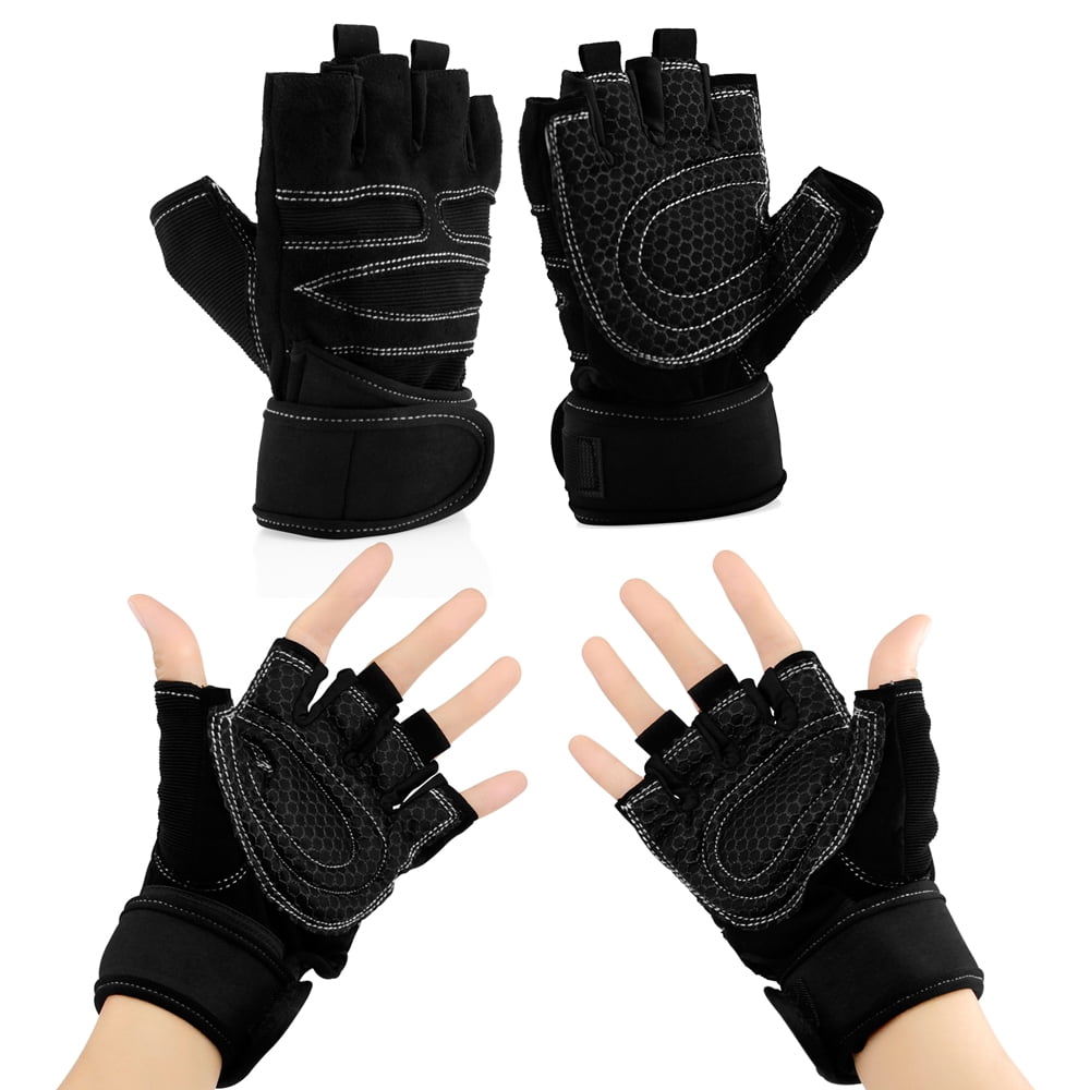 Half Finger Workout Gym Gloves with Wrist Wrap for Bahrain Ubuy