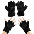 thumbnail image 1 of Workout Gym Half Finger Gloves Weight Lifting Wrist Wrap Sports Exercise Training Fitness, 1 of 5