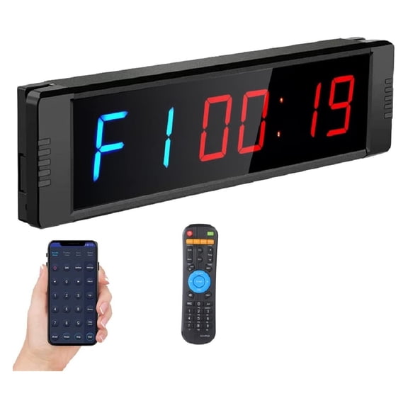 Workout Gym Timer With Remote And Control By Phone App LED Training Interval Workouts Clock Count Down Up