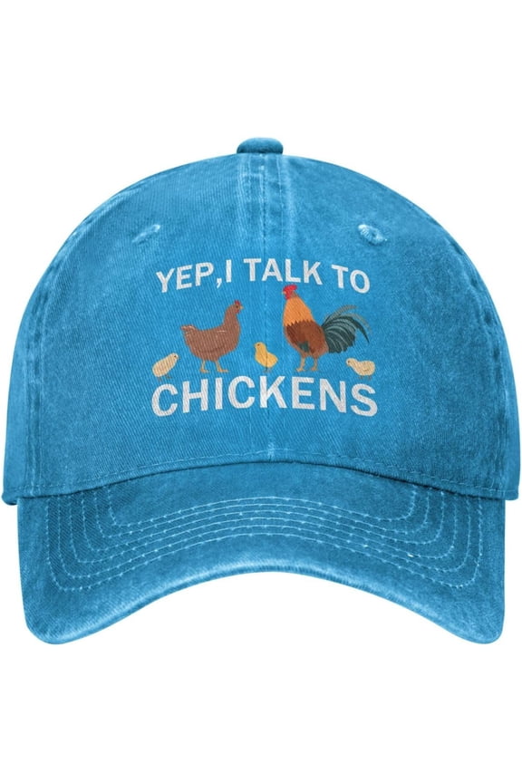 Workout Hats for Men Yep I Talk to Chickens Gym Hat