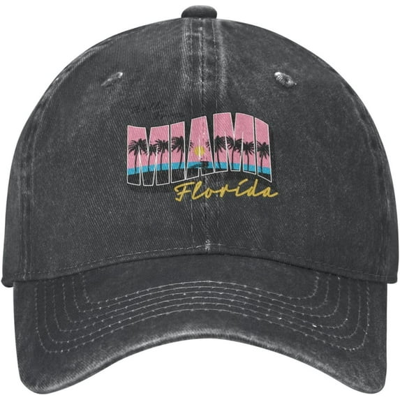Workout Hats for Women Retro Caps for Womens Athletic Caps Trendy Miami Beach Florida Lids Hat