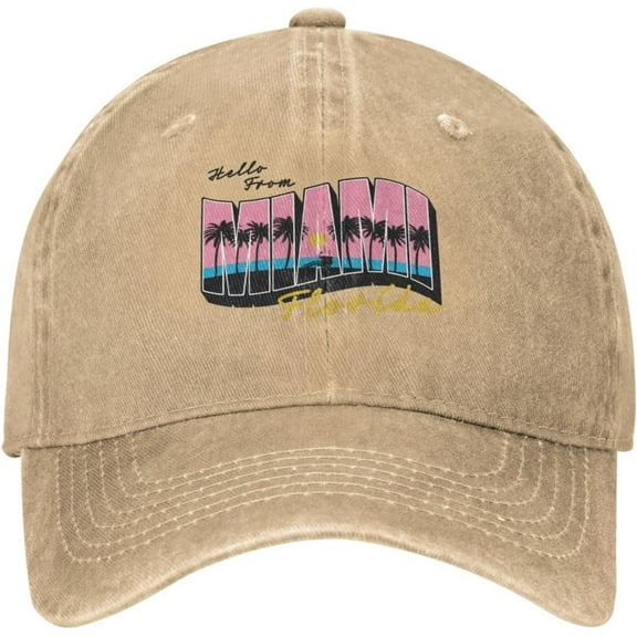 Workout Hats for Women Retro Caps for Womens Athletic Caps Trendy Miami Beach Florida Lids Hat