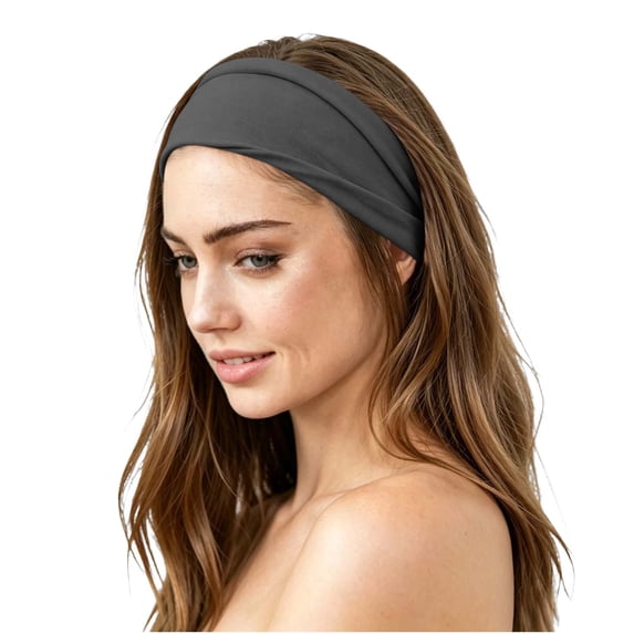 Workout Headband for Women Athletic Non Slip for Short Long Hair Yoga Running Sports Hair Bands Bandeau Headbands Sweat Hair Accessories Gray Free Size