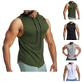 thumbnail image 1 of Workout Hooded Tank Tops Men Lightweight Breathable Muscle Sleeveless Shirt Athletic Running Gym Tanks, 1 of 8