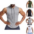 thumbnail image 1 of Workout Hooded Tank Tops Men Lightweight Breathable Muscle Sleeveless Shirt Athletic Running Gym Tanks, 1 of 4