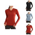thumbnail image 1 of Workout Hoodie for Women 2025 Long Sleeve Slim Fit Lightweight Breathable Hooded Shirt Yoga Athletic Hoodie Pullover, 1 of 6