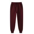 thumbnail image 1 of Workout Jogger Sweatpants for Men Drawstring Elastic Waist Fleece Joggers Lightweight Fall Winter Running Sports Long Sweat Pants with Pockets, 1 of 2