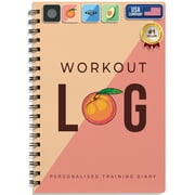 Workout Journal Planner for Men & Women (Peach Pink), Log Book for Weight Loss, Exercise & Fitness Tracking by LOGitWRITE