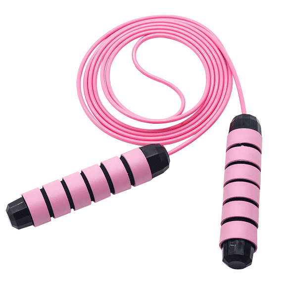 Workout Jump Rope for Fitness - All-Purpose Skipping Rope , Easily Adjustable, Comfortable Handles - pink