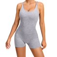 thumbnail image 1 of Workout Jumpsuits For Women Seamless Back Cross Yoga Jumpsuit One Piece Backless Workout Athletic Bodysuit Double Strap Sport Rompers, 1 of 7