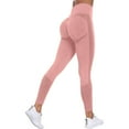 thumbnail image 1 of Workout Leggings, Audhol Thick High Waist Yoga Pants with Pockets Workout Running Yoga Leggings for Women High Waisted Leggings Watermelon Red S, 1 of 9