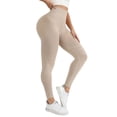 thumbnail image 1 of Workout Leggings, Audhol Thick High Waist Yoga Pants with Pockets Workout Running Yoga Leggings for Women Leggings for Women Khaki L, 1 of 8