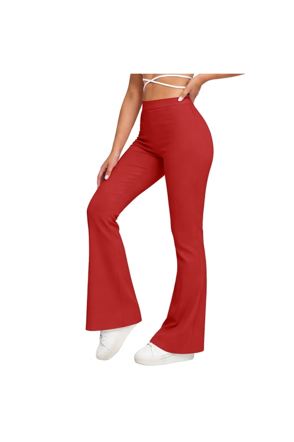 Workout Leggings,Butt Lifting Yoga Pants Women Flare Wide Leg High Waist Stretchy Slim-Fit Leggings Y2k Workout Gym Lounge Pants