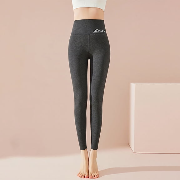 Workout Leggings for Women Tummy Controls Cozy Yoga Pants Casual Thermal Sweatpants Joggers Outdoor Sport Long Trousers Fall Winter Fashion Activewear Loungewear