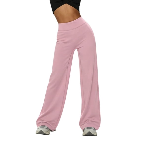 Workout Leggings Women's No Front Seam Straight Leggings High Waist Buttery Eddiy Gym Yoga Pants Pink L
