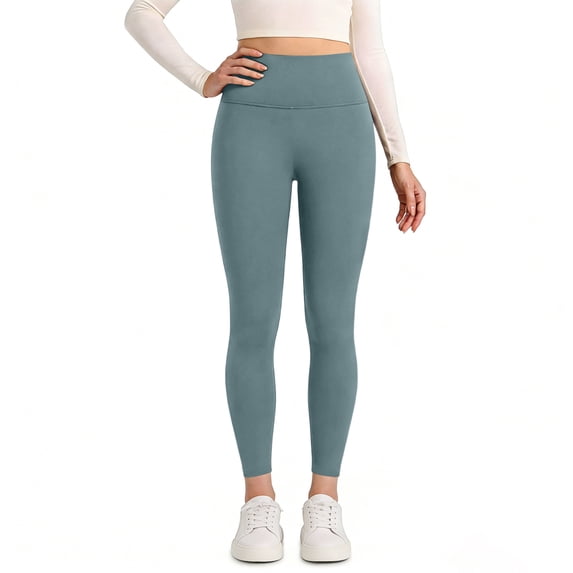 Workout Leggings Womens Yoga Tights 22''/23'' Compression Butt Lift 7/8 Gym Pants Turquoise XL