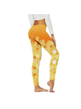 EHQJNJ Leggings Plus Size Yoga Pants Women Casual Fashion Tight High Waist  Sports Yoga Pants Bee Festival Printed Leggings 