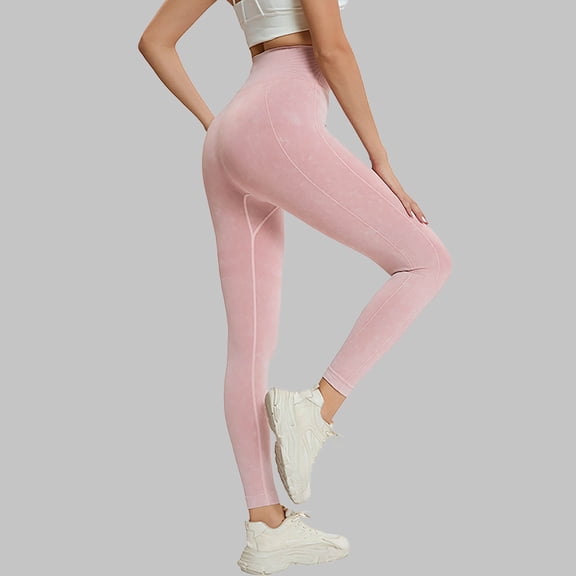 Workout Leggings for Women,High Waist Yoga Pants for Women,Seamless Workout Gym Leggings for Cycling and Fitness Activities(Pink,M)