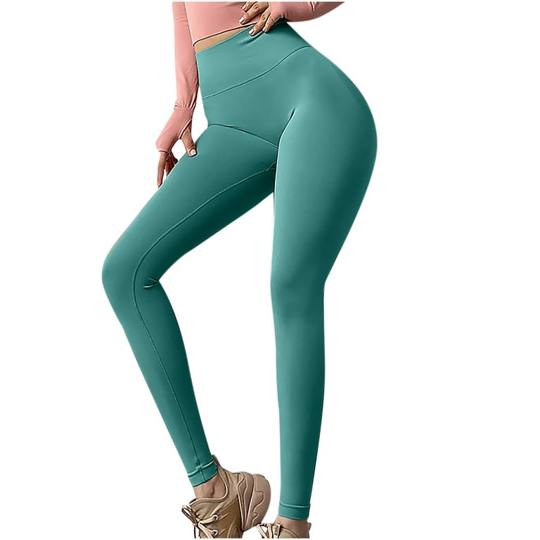 Pants For Women Dressy Casual Yoga Leggings Workout Solid Tummy